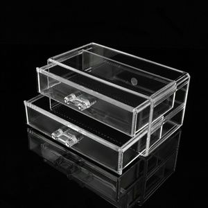 2 drawer clear beauty display organizer